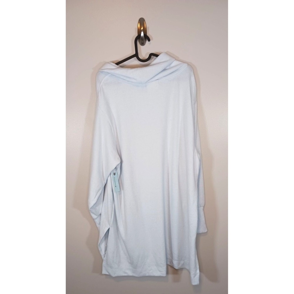 Maeve Anthropologie NWT 1X Blue Cowl Neck Tunic Sweater Oversized - Picture 2 of 5